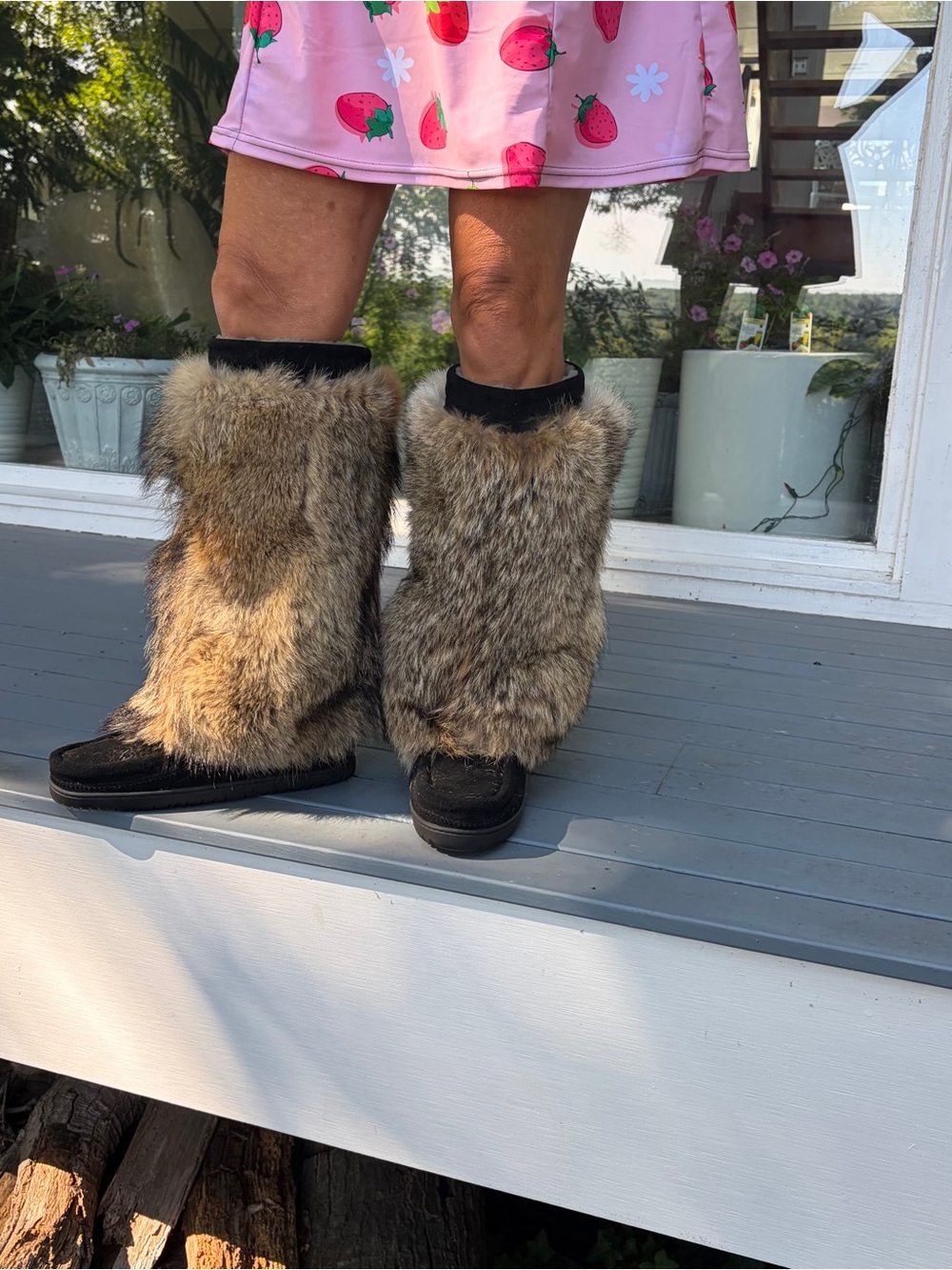 Manitobah Rabbit Fur Boots RARE Warm and Waterproof❄️🥶🌧️ Size 13